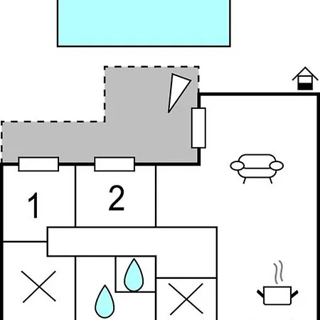 2 Bedroom Awesome In Dom wakacyjny *